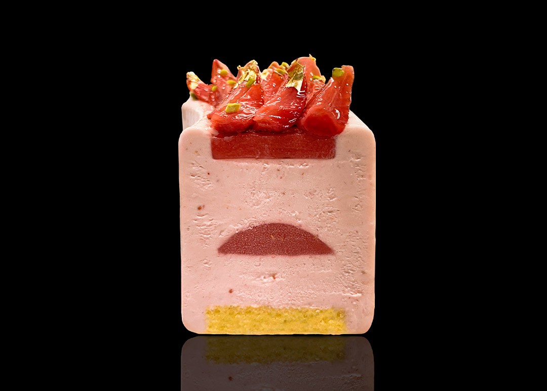 Strawberry semifreddo